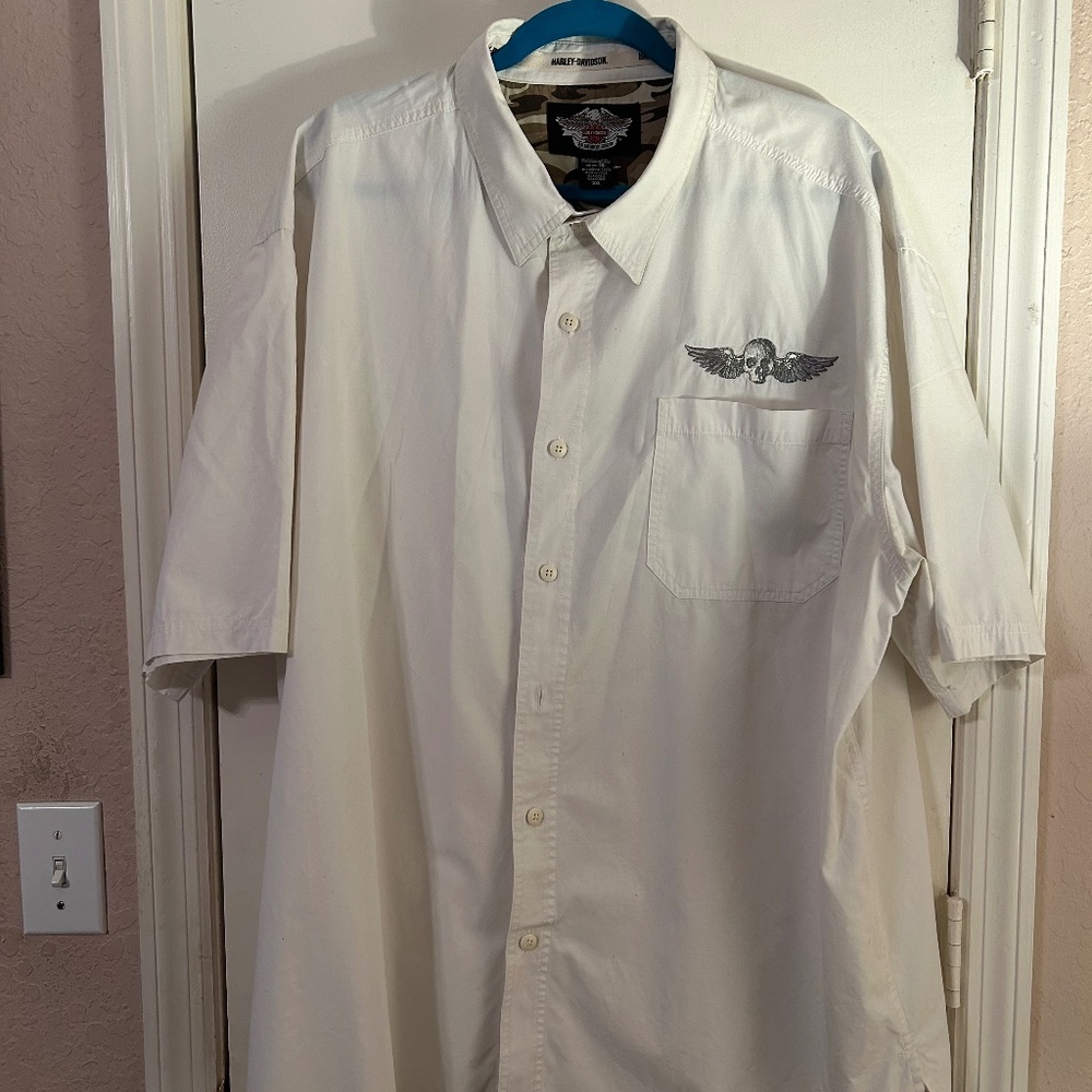 HARLEY DAVIDSON SHORT SLEEVE STICTCHED LOGO SHIRT